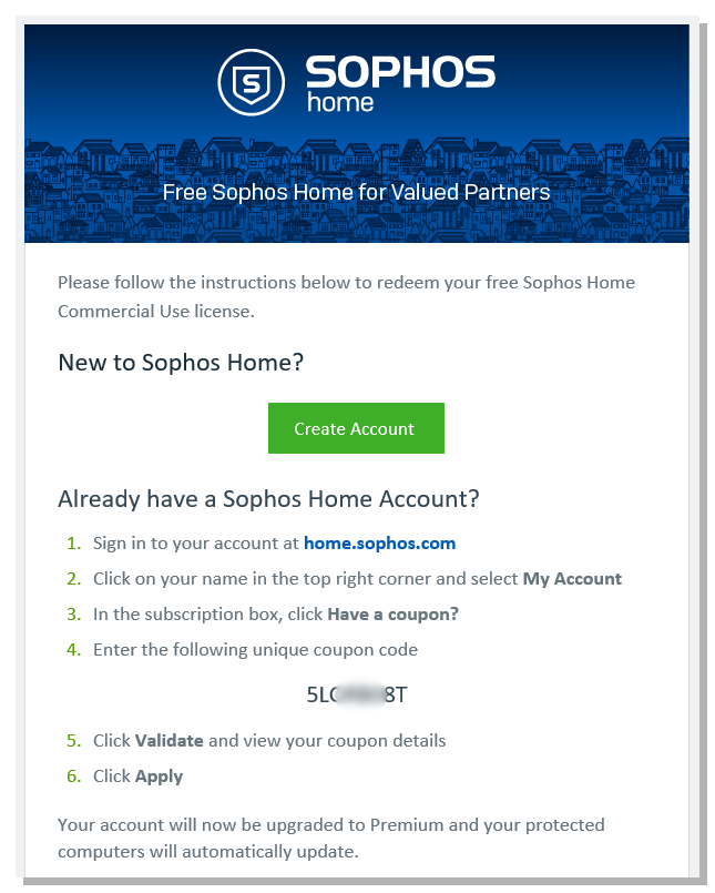 does sophos home premium check email
